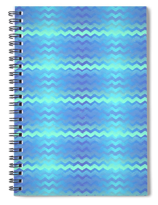 Blue Green Mermaid Chevron - Spiral Notebook