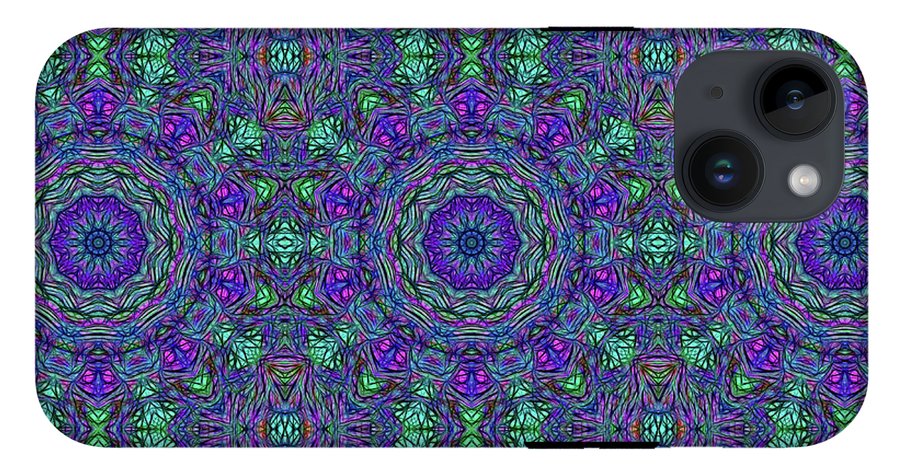 Blue Green Purple Kaleidoscope - Phone Case