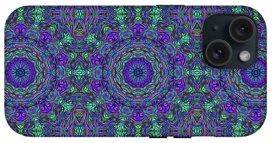 Blue Green Purple Kaleidoscope - Phone Case