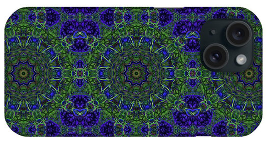 Blue Green Ribbon Kaleidoscope - Phone Case