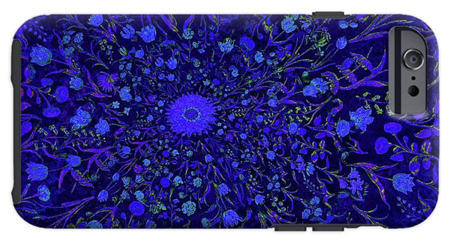 Blue Medieval Flowers  - Phone Case