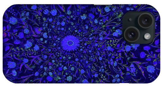 Blue Medieval Flowers  - Phone Case