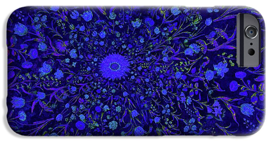 Blue Medieval Flowers  - Phone Case