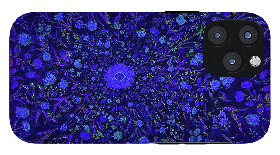 Blue Medieval Flowers  - Phone Case