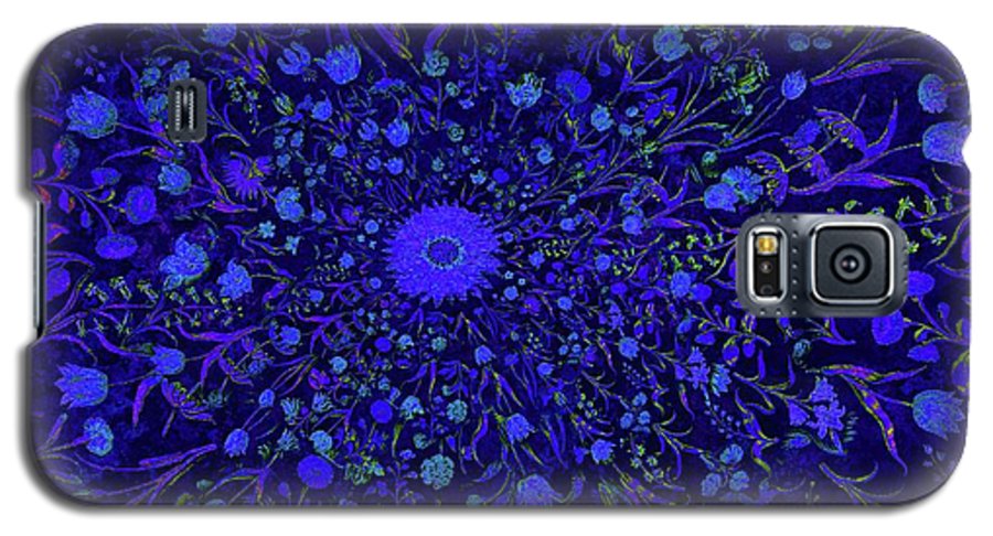 Blue Medieval Flowers  - Phone Case