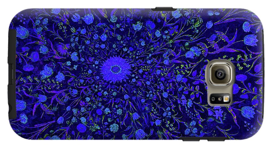 Blue Medieval Flowers  - Phone Case