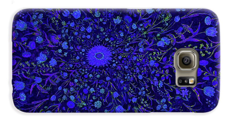 Blue Medieval Flowers  - Phone Case
