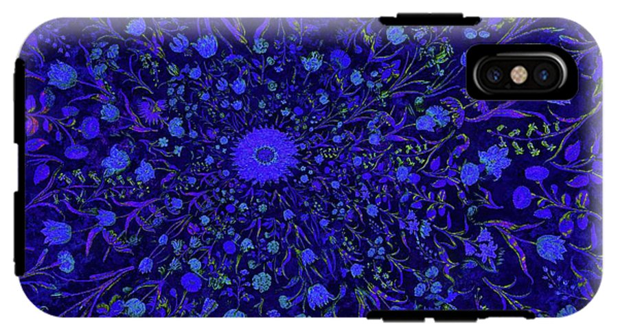 Blue Medieval Flowers  - Phone Case