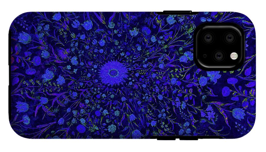 Blue Medieval Flowers  - Phone Case