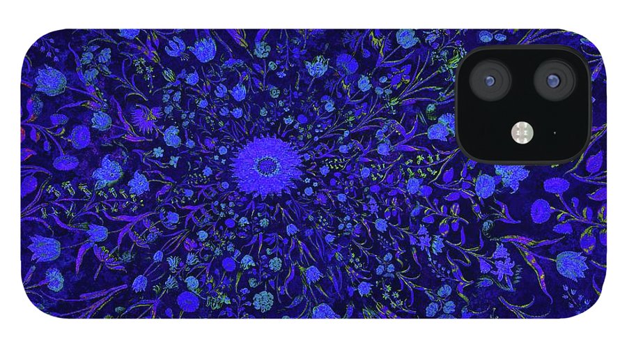 Blue Medieval Flowers  - Phone Case