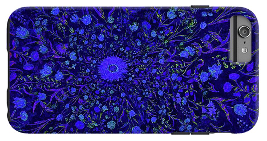 Blue Medieval Flowers  - Phone Case