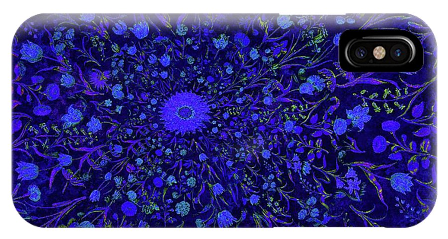 Blue Medieval Flowers  - Phone Case