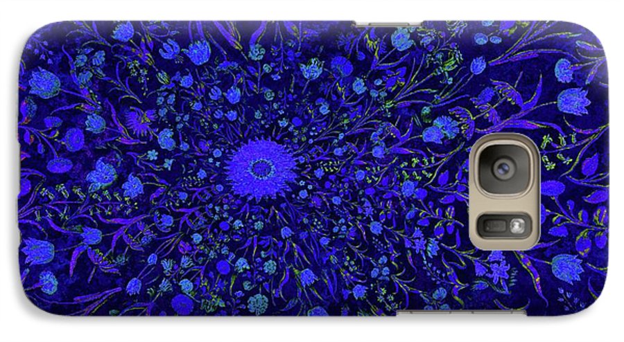 Blue Medieval Flowers  - Phone Case