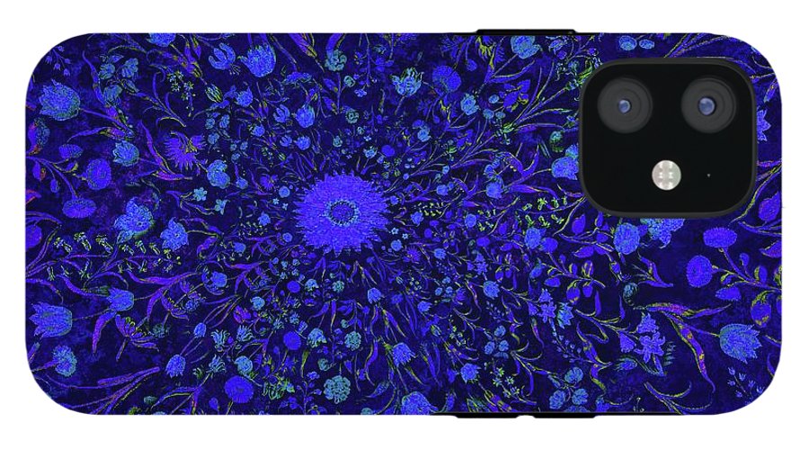Blue Medieval Flowers  - Phone Case