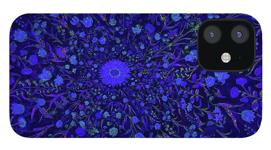 Blue Medieval Flowers  - Phone Case