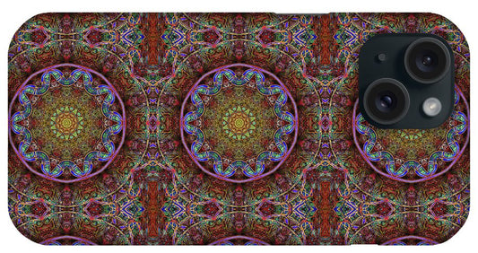 Blue Pink Windy Kaleidoscope - Phone Case