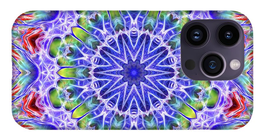 Blue Red Kaleidoscope - Phone Case