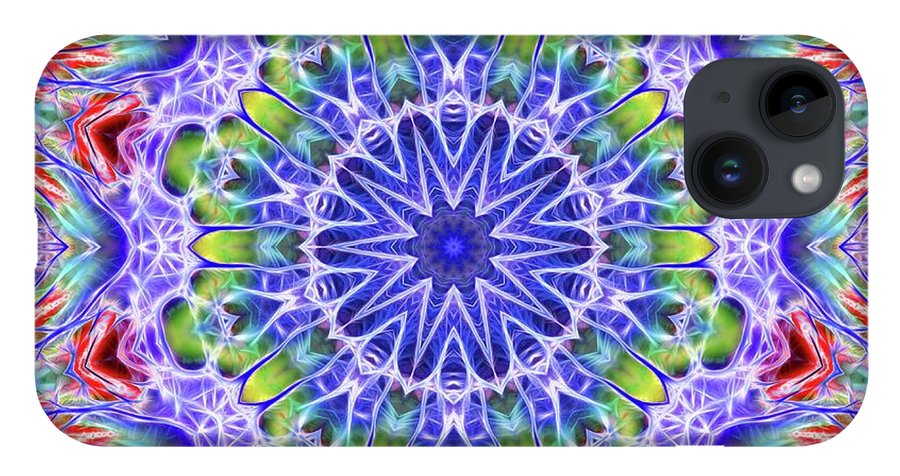 Blue Red Kaleidoscope - Phone Case