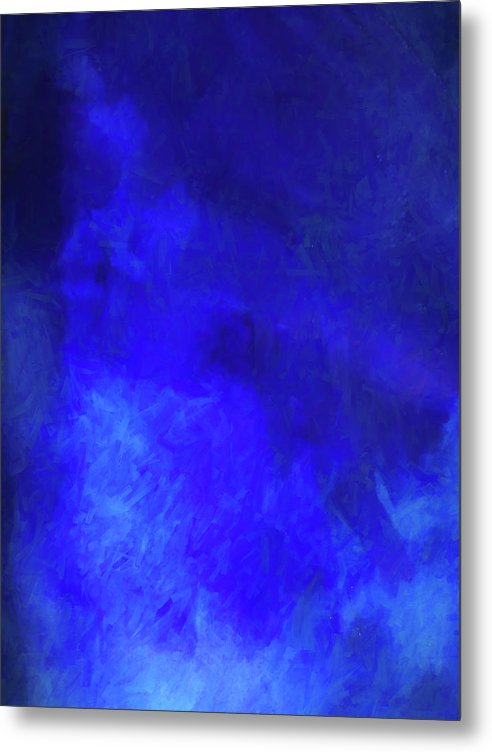 Blue Watercolor - Metal Print