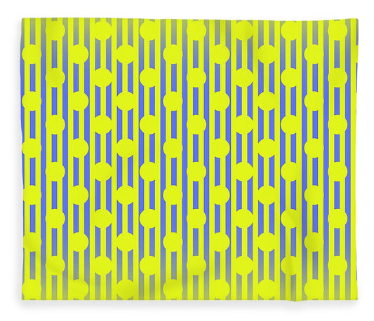 Blue Yellow Stripes and Dots - Blanket