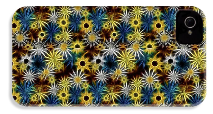 Blue Yellow White Daisies on Brown - Phone Case