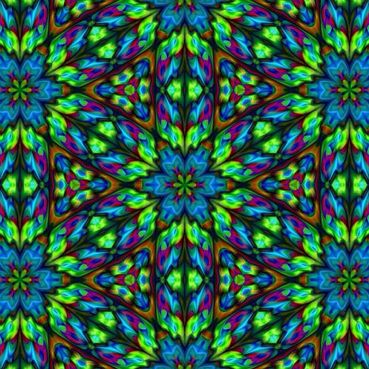 Blue and Green kaleidoscope Digital Image Download