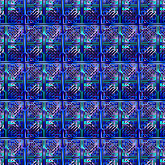 Blue Celtic Knot Pattern Digital Image Download