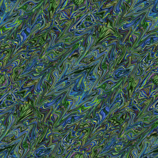 Blue Green Liquid Marbling Digital Image Download