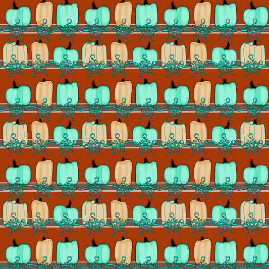 Blue Green Pumpkins Digital Image Download
