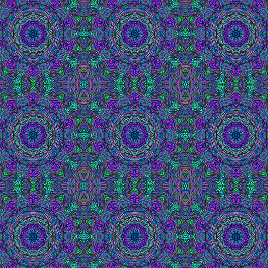 Blue Green Purple Kaleidoscope Digital Image Download