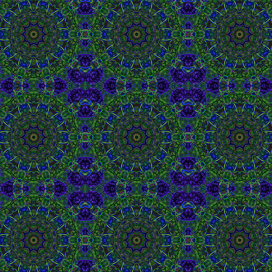 Blue Green Ribbon Kaleidoscope Digital Image Download
