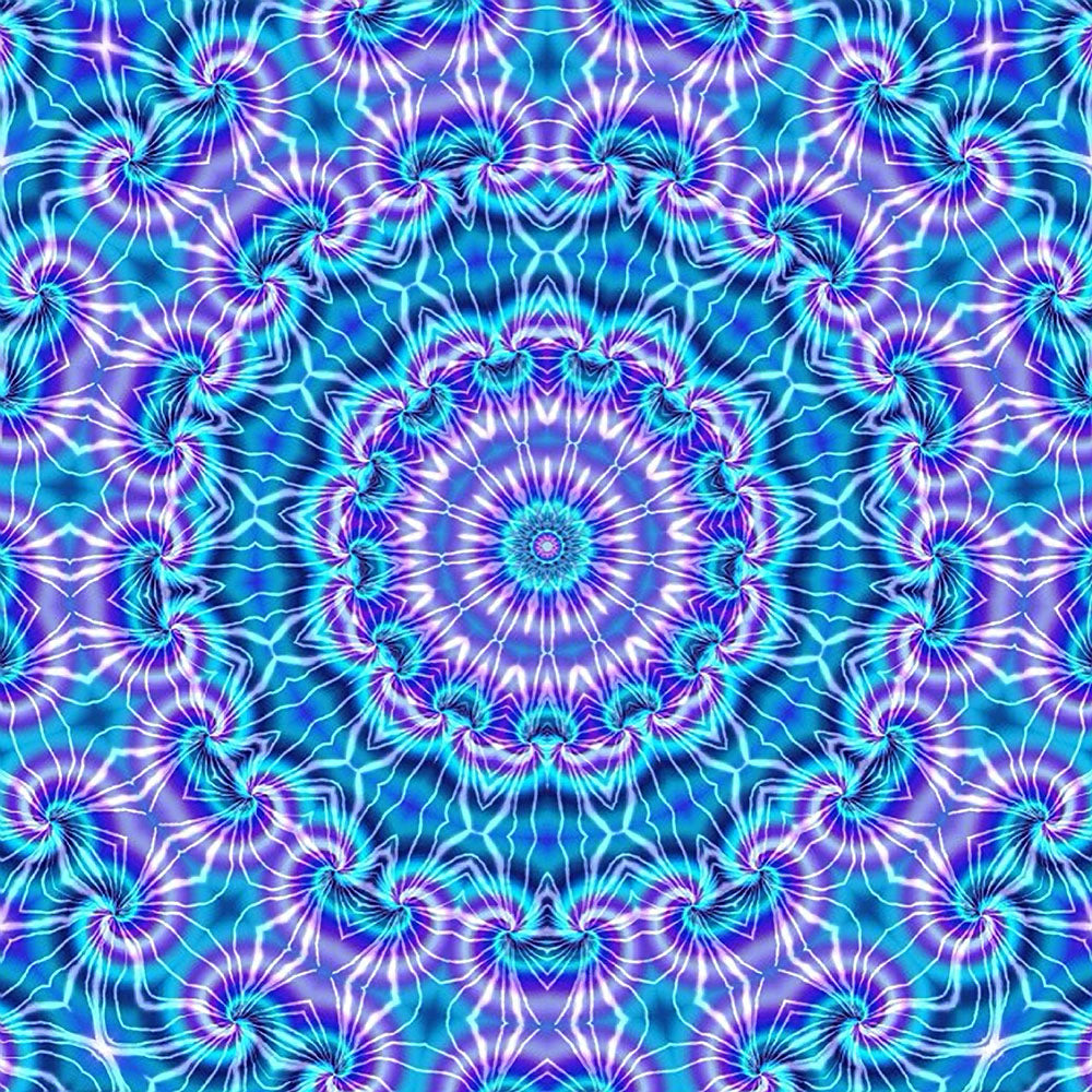 Blue and Purple Tie Dye Kaleidoscope Digital Image Download