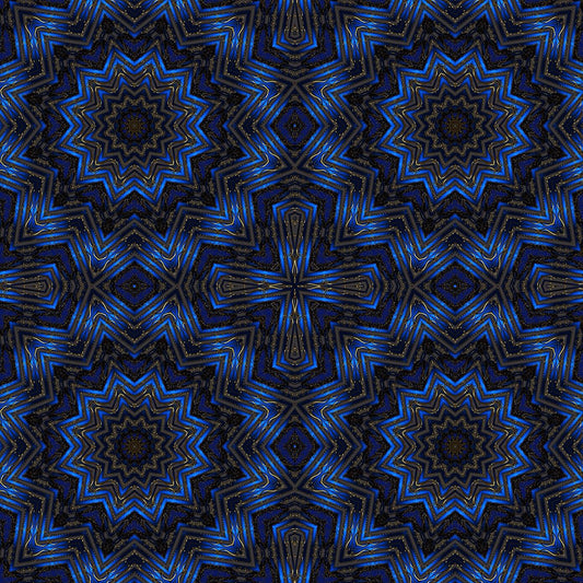 Blue Ribbon Kaleidoscope Digital Image Download