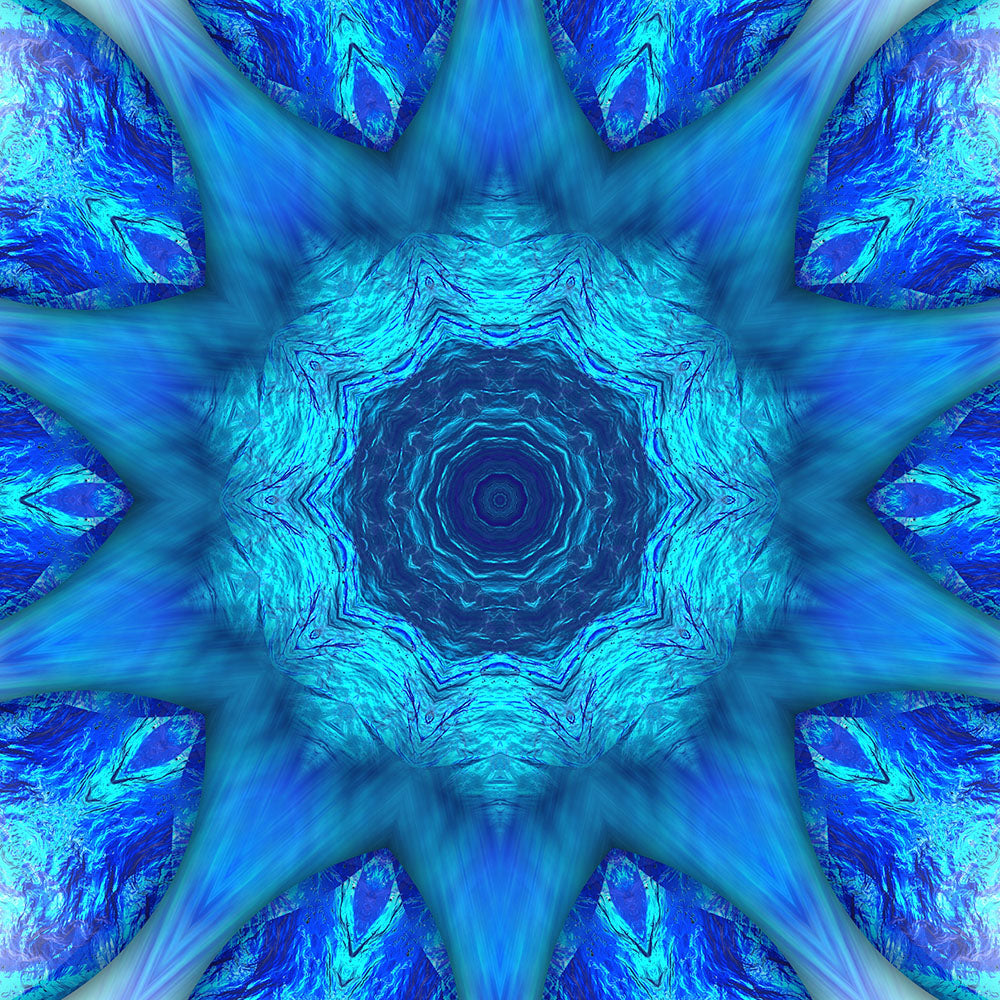 Blue Water Kaleidoscope Digital Image Download