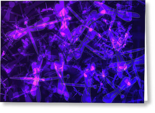 Bokeh Light Dragon Flies - Greeting Card