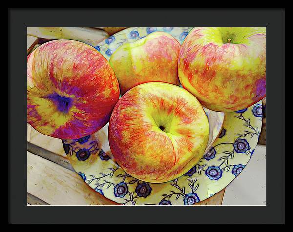 Bowl Of Apples - Framed Print