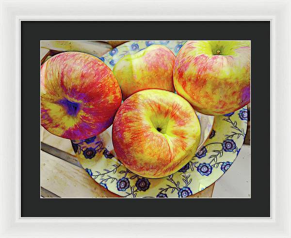 Bowl Of Apples - Framed Print