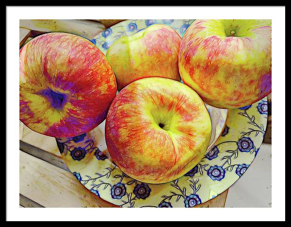 Bowl Of Apples - Framed Print
