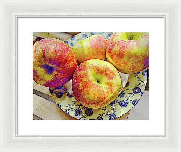 Bowl Of Apples - Framed Print