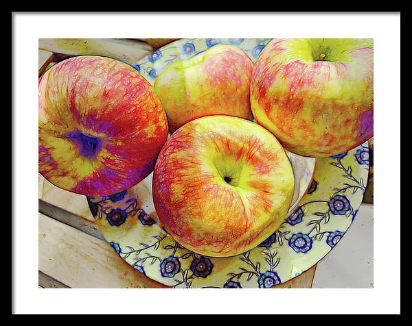 Bowl Of Apples - Framed Print