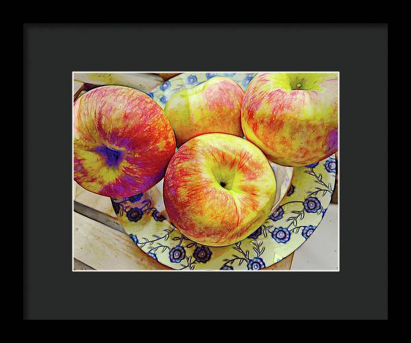 Bowl Of Apples - Framed Print