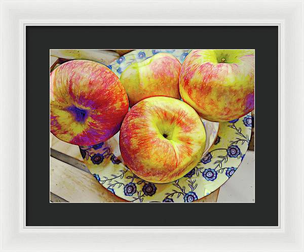 Bowl Of Apples - Framed Print