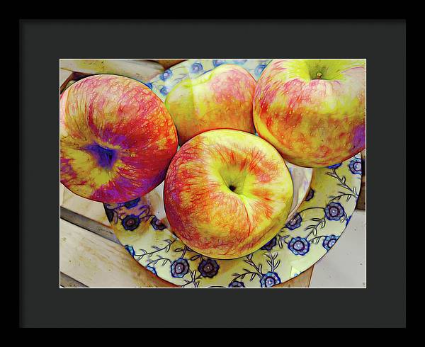 Bowl Of Apples - Framed Print