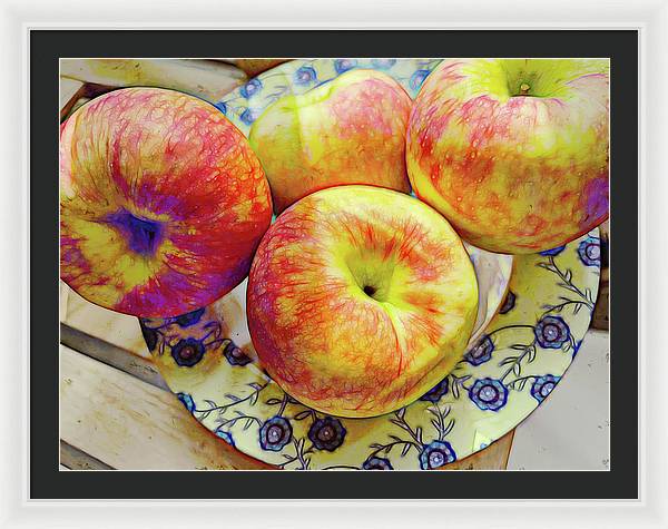 Bowl Of Apples - Framed Print