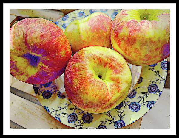 Bowl Of Apples - Framed Print