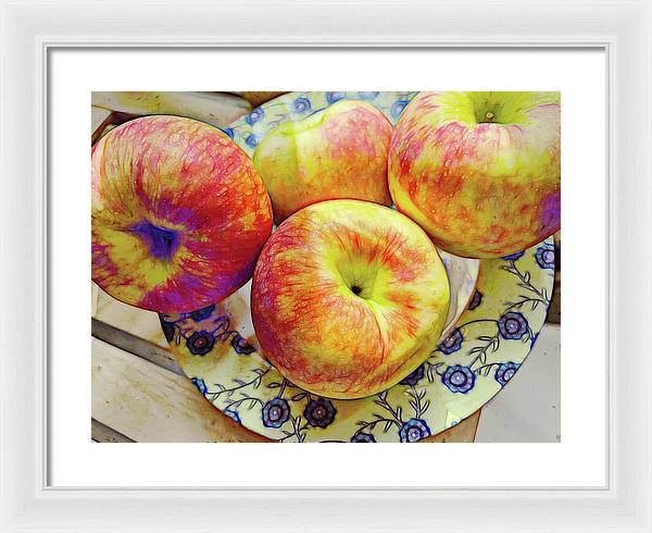 Bowl Of Apples - Framed Print