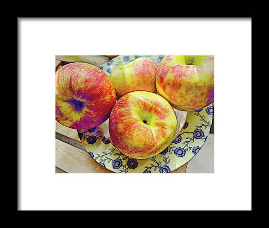 Bowl Of Apples - Framed Print