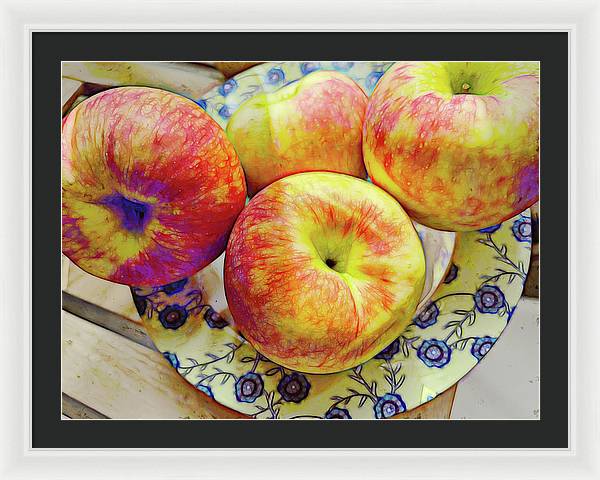 Bowl Of Apples - Framed Print