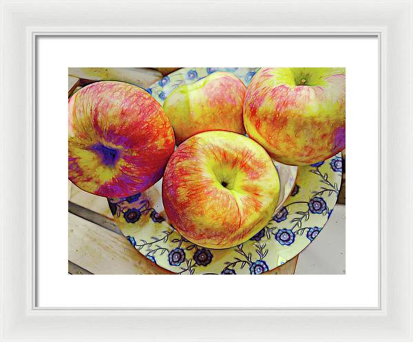 Bowl Of Apples - Framed Print