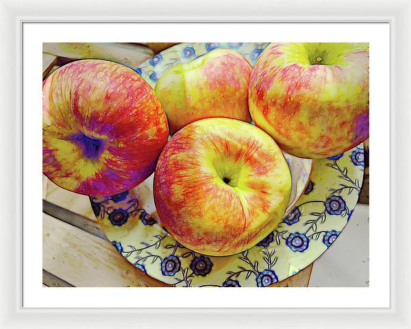 Bowl Of Apples - Framed Print